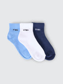 MINIMAL THRILLS 3 PACK SOCK - PLACID BLUE - WHITE - NAVY