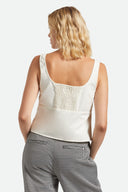 BRIXTON MAGNOLIA TIE TOP - OFF WHITE