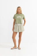 RHYTHM PALMS CROP CREW TEE - PALM