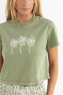 RHYTHM PALMS CROP CREW TEE - PALM