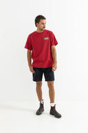 RHYTHM POOLROOM VINTAGE SS T-SHIRT - MERLOT