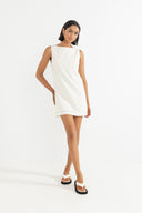 RHYTHM PORTO EYELET MINI DRESS - NATURAL