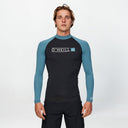 O'NEILL REACTOR BLOCK UV LS RASH VEST - BLACK/DEEP TEAL