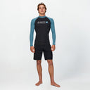 O'NEILL REACTOR BLOCK UV LS RASH VEST - BLACK/DEEP TEAL