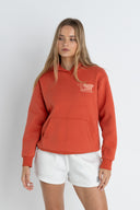 RHYTHM WOMENS SURF HOODIE - DUSTY RED