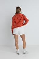 RHYTHM WOMENS SURF HOODIE - DUSTY RED