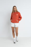 RHYTHM WOMENS SURF HOODIE - DUSTY RED