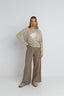 RHYTHM SANCTUARY CREW NECK KNIT JUMPER - TAUPE