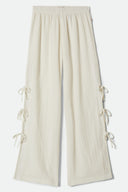 BRIXTON SEASIDE EYELET WIDE LEG PANT - OFF WHITE EYELET