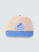 WORSHIP SHADOW CHERUB 6 PANEL SHORT BRIM HAT - BLUE - TAN