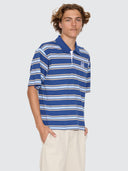 WORSHIP SHADOW CHERUB SHORT SLEEVE GOLF POLO - BLUE