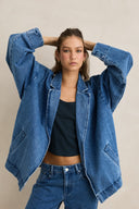 SHORELINE DENIM BLAZER - INDIGO