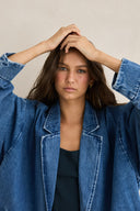 SHORELINE DENIM BLAZER - INDIGO