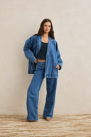 SHORELINE DENIM BLAZER - INDIGO