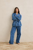 SHORELINE DENIM BLAZER - INDIGO