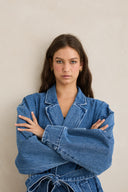 SHORELINE DENIM BLAZER - INDIGO