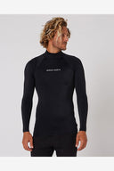O&E SCRIPT LONG SLEEVE RASH VEST - BLACK