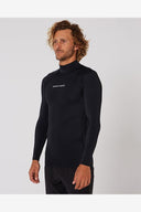 O&E SCRIPT LONG SLEEVE RASH VEST - BLACK