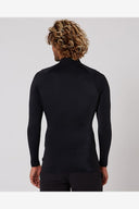 O&E SCRIPT LONG SLEEVE RASH VEST - BLACK