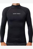 O&E SCRIPT LONG SLEEVE RASH VEST - BLACK