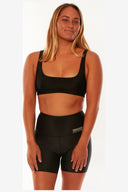 SOLID LEDA BRALETTE TOP - SOLID BLACK