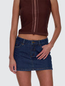 THRILLS SOPHIE MID RISE MINI SKIRT - RINSED INK