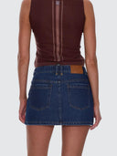 THRILLS SOPHIE MID RISE MINI SKIRT - RINSED INK