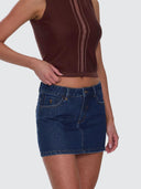 THRILLS SOPHIE MID RISE MINI SKIRT - RINSED INK