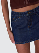 THRILLS SOPHIE MID RISE MINI SKIRT - RINSED INK