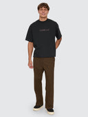 THRILLS STAGGER BIG SLACKER CROPPED PANT - POSTAL BROWN