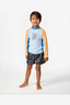 RIP CURL BOY STATIC YOUTH UPF LONG SLEEVE RASH TOP - BLUE