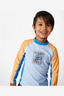 RIP CURL BOY STATIC YOUTH UPF LONG SLEEVE RASH TOP - BLUE