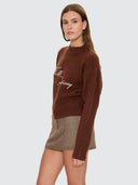 THRILLS STUDIO ISSUE KNIT SWEATER - BROWN