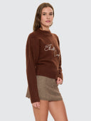 THRILLS STUDIO ISSUE KNIT SWEATER - BROWN