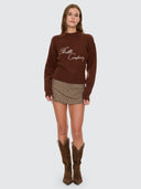 THRILLS STUDIO ISSUE KNIT SWEATER - BROWN