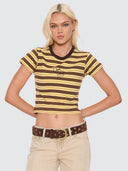 SUPERNOVA STRIPE TEENY TEE - GOOD TIME YELLOW