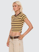 SUPERNOVA STRIPE TEENY TEE - GOOD TIME YELLOW