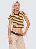 SUPERNOVA STRIPE TEENY TEE - GOOD TIME YELLOW