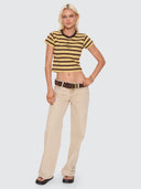 SUPERNOVA STRIPE TEENY TEE - GOOD TIME YELLOW