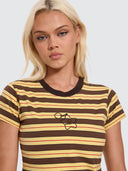 SUPERNOVA STRIPE TEENY TEE - GOOD TIME YELLOW