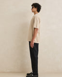 TEXTURED KNIT SS SHIRT - STONE