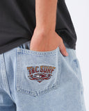 T&C THRIFT DENIM SHORT - BLEACHED BLUE