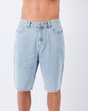 T&C THRIFT DENIM SHORT - BLEACHED BLUE