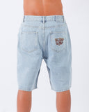 T&C THRIFT DENIM SHORT - BLEACHED BLUE