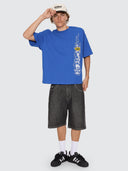 WORSHIP TROPICAL HEAT BOX CROP TEE - SAILOR BLUE
