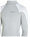 O'NEILL TRVLR LONG SLEEVE HOODED RASH VEST - COOLGRY/WHT