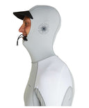 O'NEILL TRVLR LONG SLEEVE HOODED RASH VEST - COOLGRY/WHT