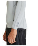 O'NEILL TRVLR LONG SLEEVE HOODED RASH VEST - COOLGRY/WHT