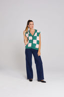 THING THING ROSA VEST - EMERALD BLUSH