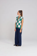 THING THING ROSA VEST - EMERALD BLUSH